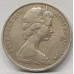 AUSTRALIA 1966 . TWENTY 20 CENTS COIN . ERROR / VARIETY . WAVY 2 